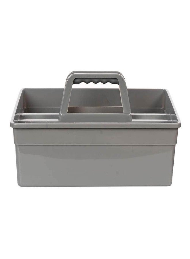 AMIGOS STORE™ Industrial ABS Plastic Tool Organizer Handy Caddie Caddy Basket with Grip Handle | Heavy-Duty Utility Organizer for Home, Office & Professional Use (Grey) - Image 1